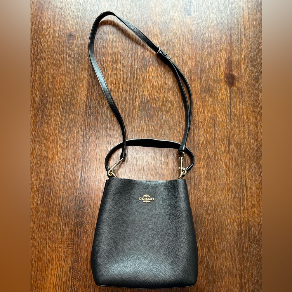 Coach Black Pebbled Leather Crossbody Bag